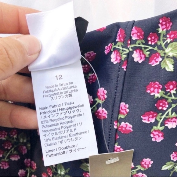 J.CREW | NWT TOPSTITCHED TIE WAIST ONE PIECE IN TWILIGHT BERRY SIZE 12 - Picture 9 of 11